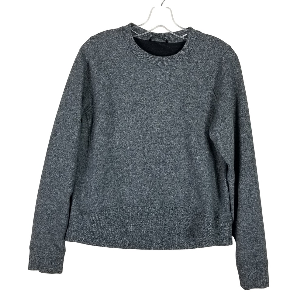 Lululemon Sweatshirt Women Size 8 Grey Heathered Crewneck Raglan Pullover